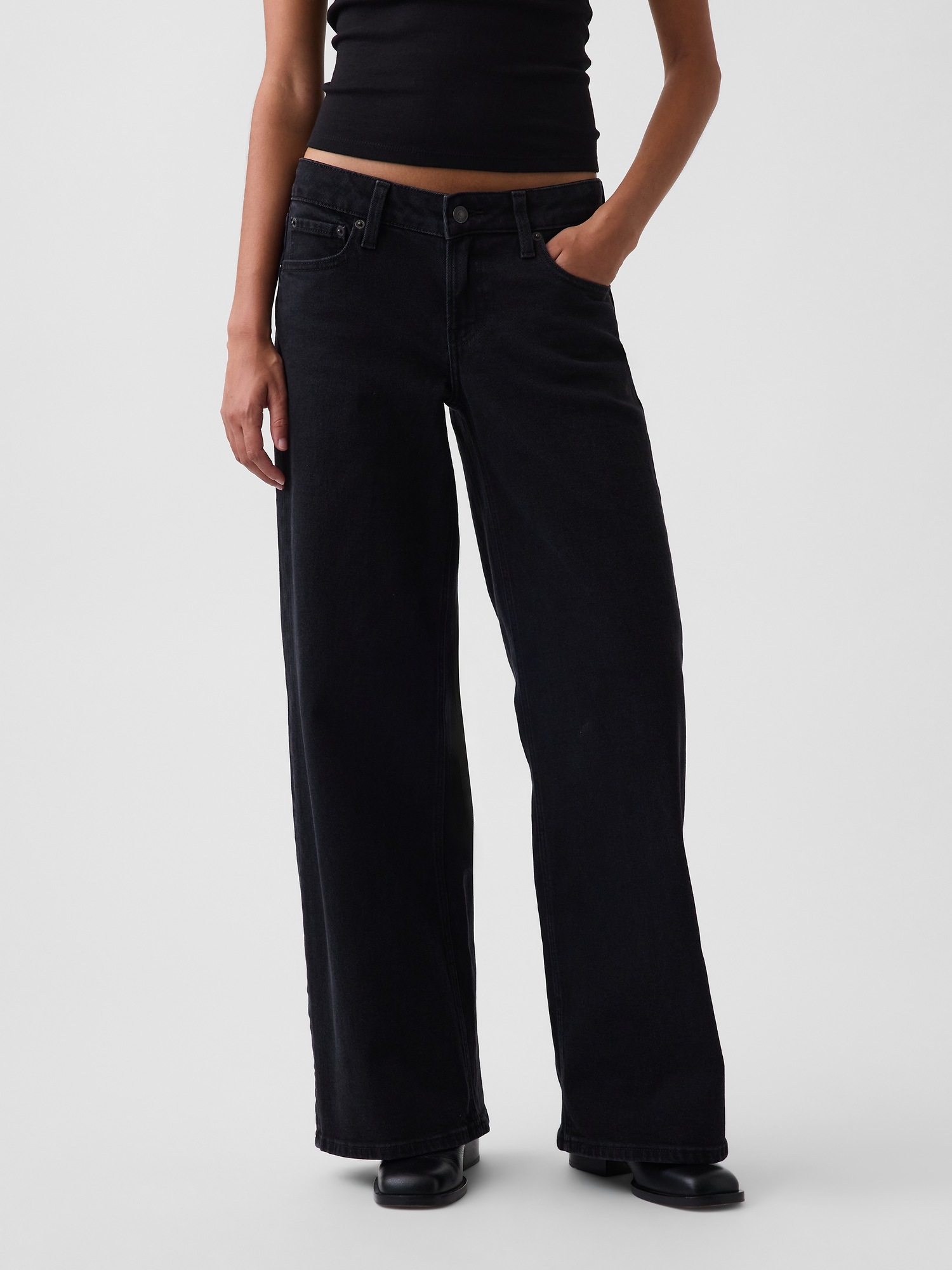 Женские джинсы Gap Low Rise Stride Wide-Leg Jeans — фото 2