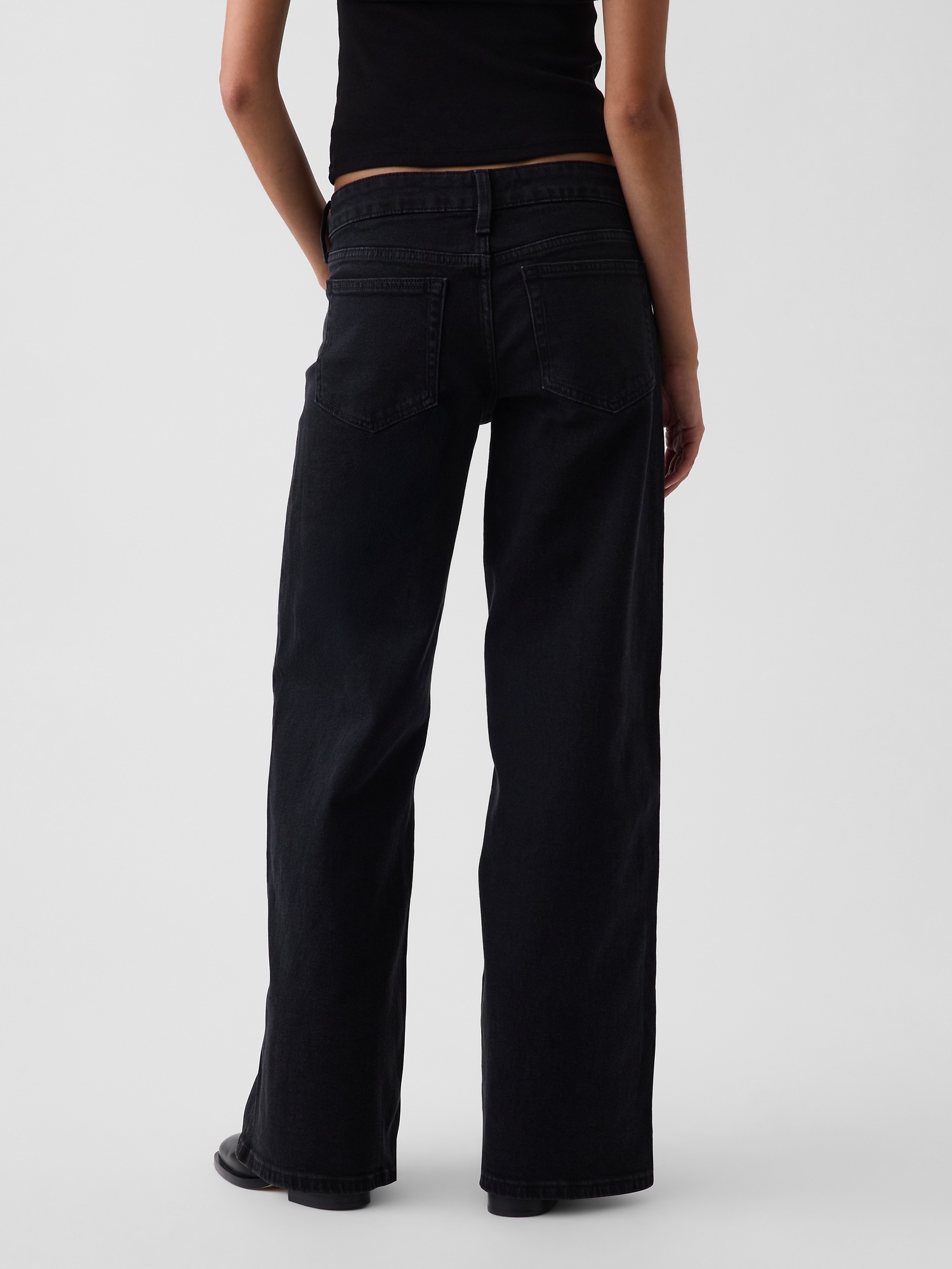 Женские джинсы Gap Low Rise Stride Wide-Leg Jeans — фото 4
