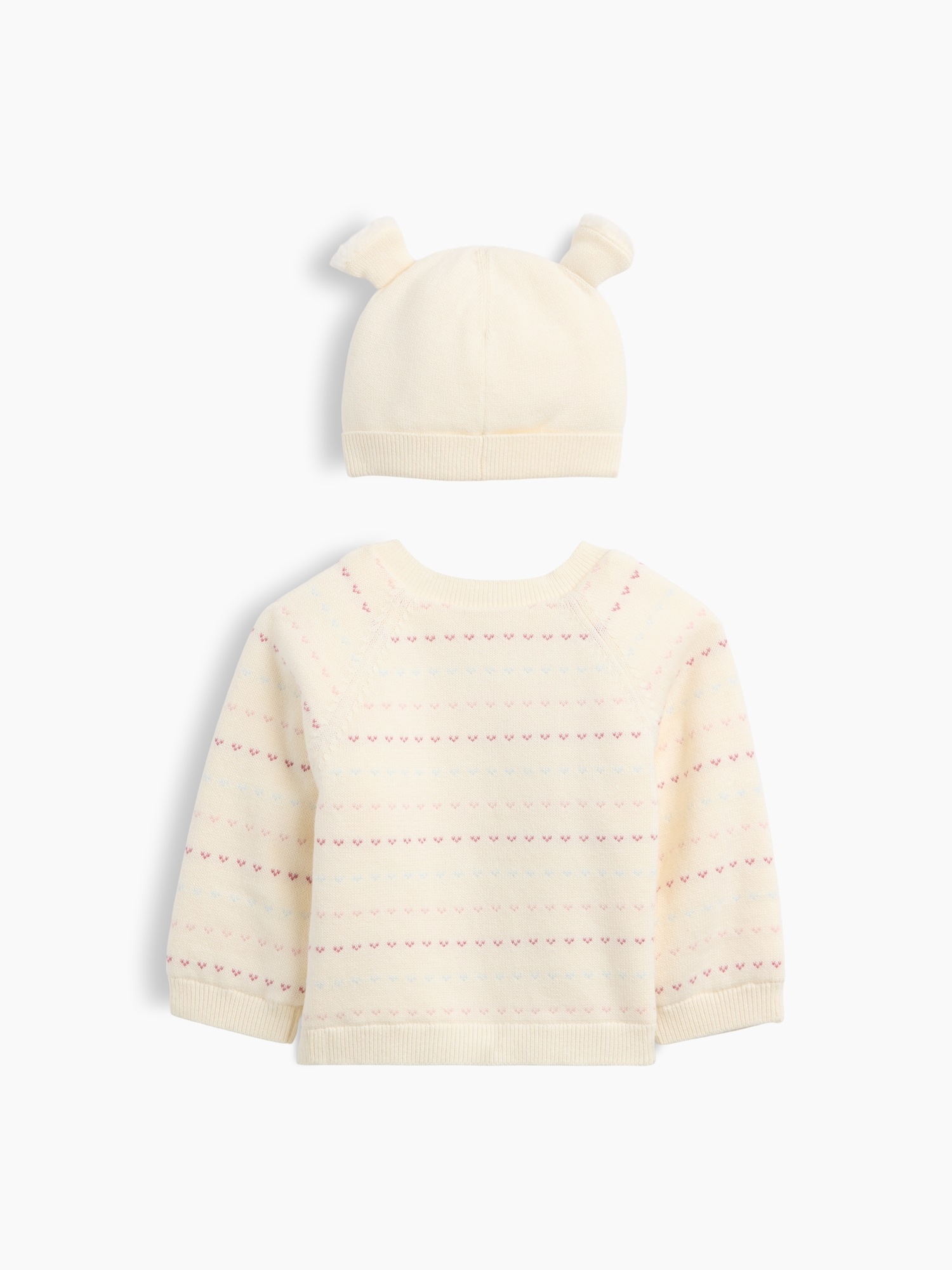 Кардиганы Gap Sherpa-Lined Cardigan Sweater Set для малышей, цвет: Hearts — фото 2