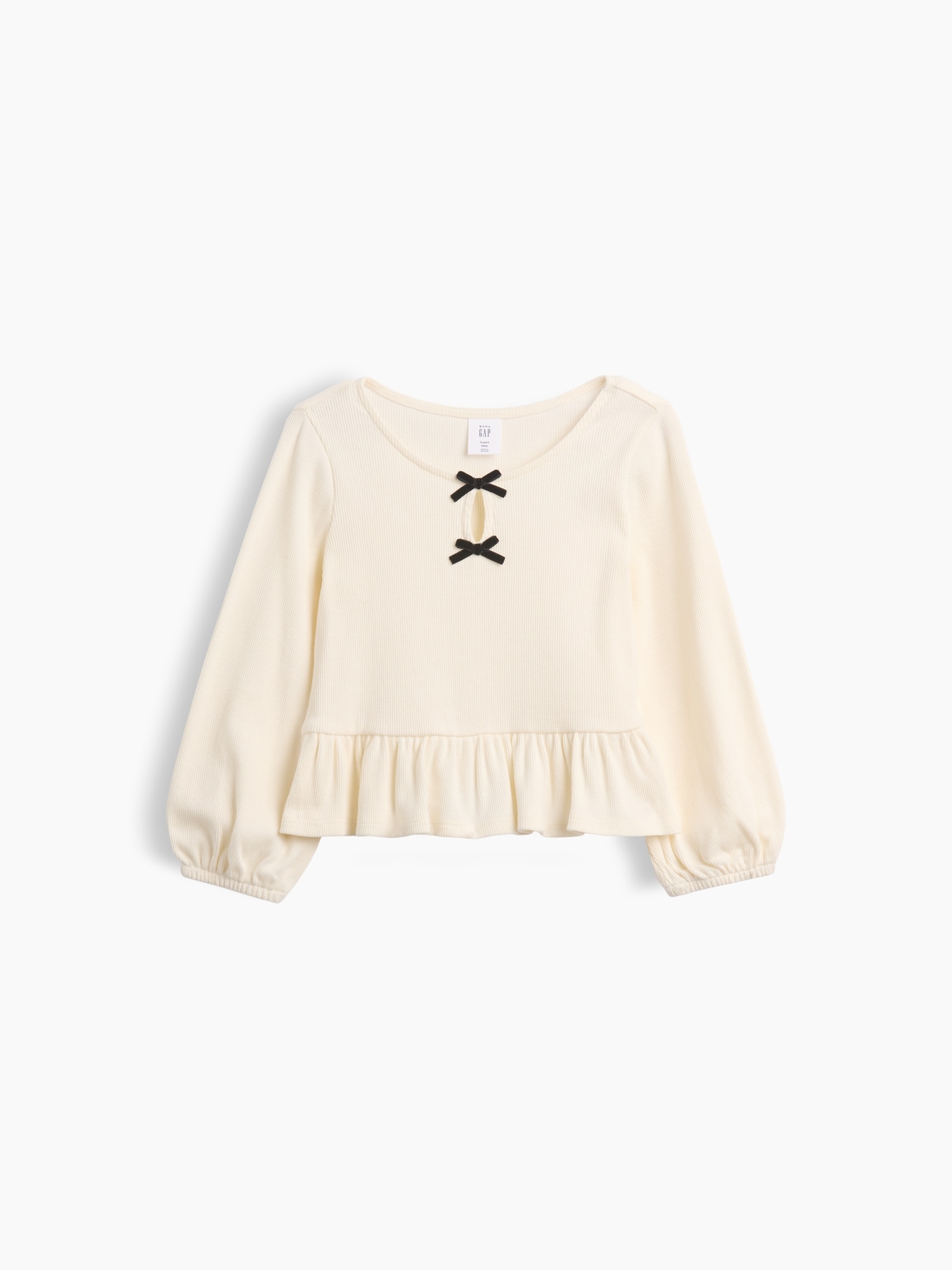 Baby & Toddler Rib Peplum Top | Gap