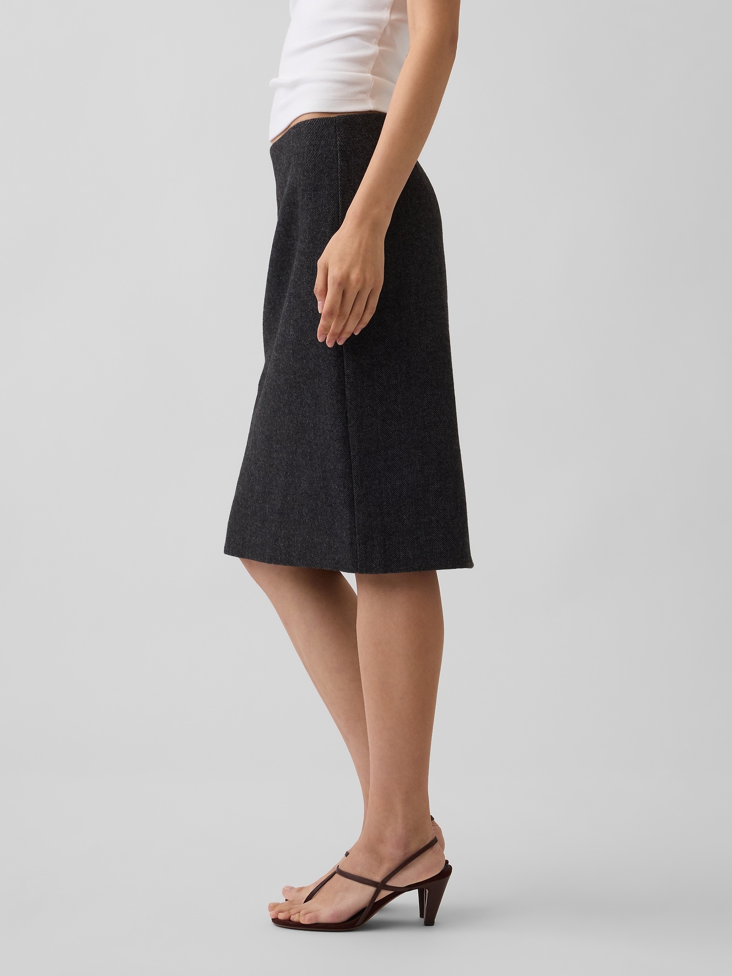 Женские юбки Gap Herringbone Knee-Length Skirt — фото 2