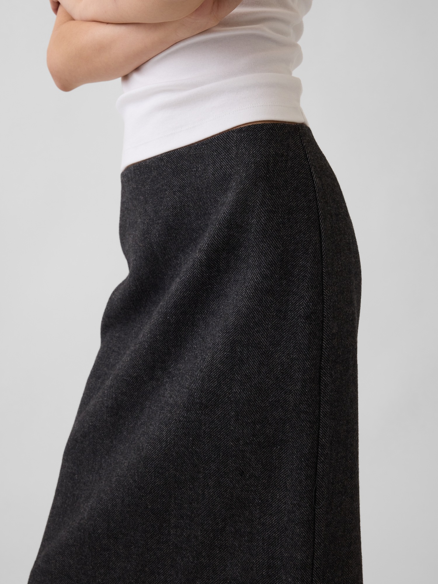Женские юбки Gap Herringbone Knee-Length Skirt — фото 3