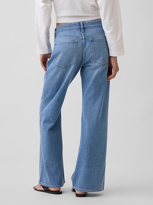 Image number 4 showing, Low Rise UltraSoft Baggy Flare Jeans