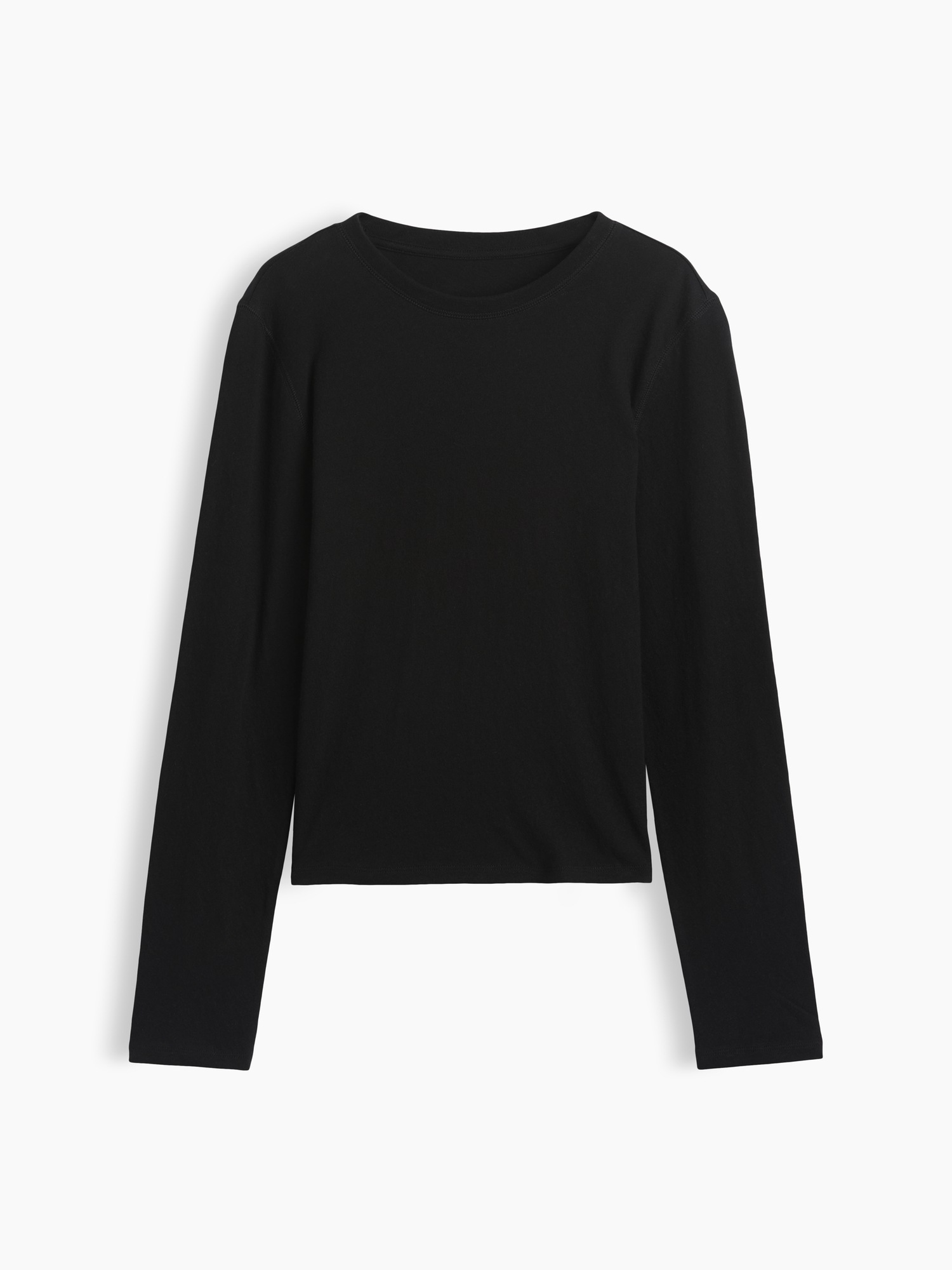 Женская футболка Gap 100% Cotton Authentic Shrunken, цвет: Чёрный — фото 5