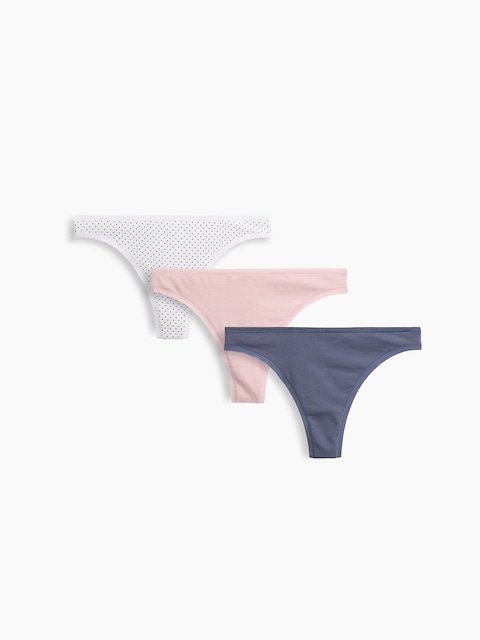 SoftMade Organic Stretch Cotton Thong (3-Pack)