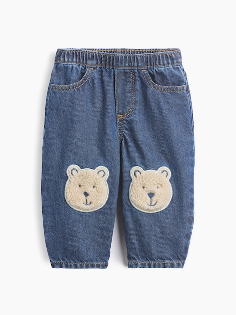 Baby Brannan Bear Patch Pull-On Jeans