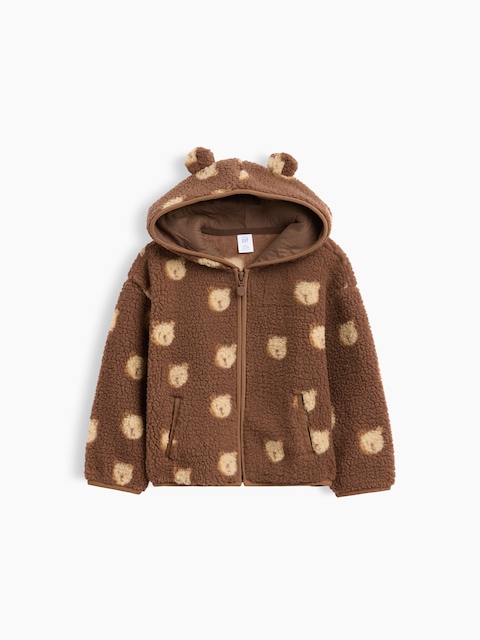 Baby & Toddler Sherpa Bear Zip Hoodie