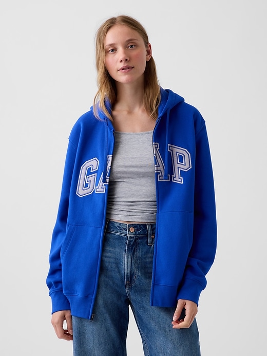 Image number 5 showing, Adult VintageSoft Arch Logo Zip Hoodie