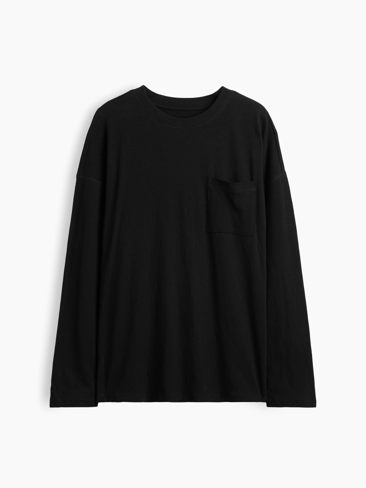 Женская футболка Gap 100% Cotton Authentic Pocket Big, цвет: Чёрный — фото 5