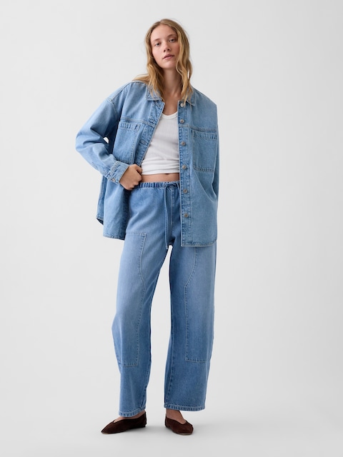 High Rise UltraSoft Easy Barrel Jeans