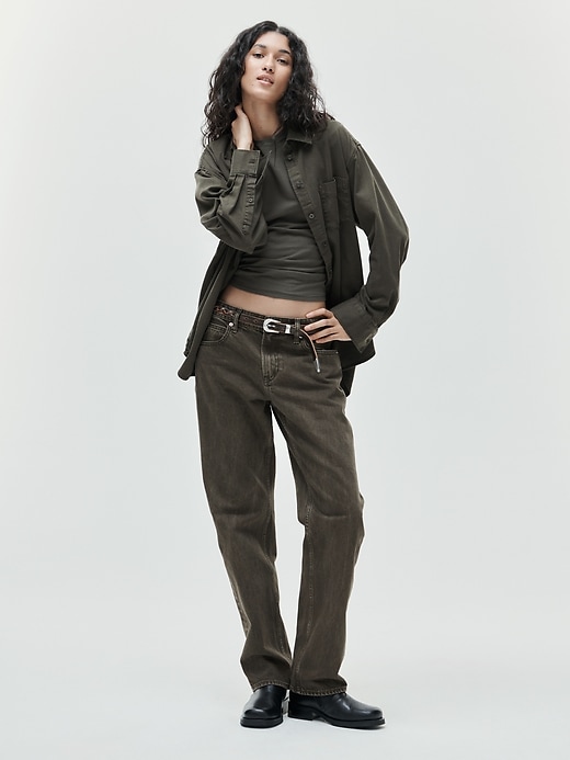 Image number 8 showing, Mid Rise Straight Taper Jeans