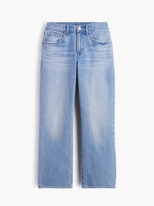 Image number 6 showing, Mid Rise Relaxed Flare Crop Jeans