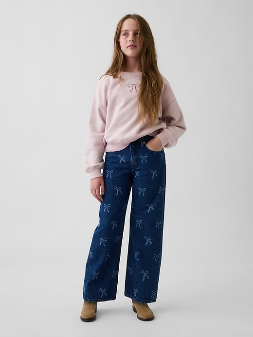 Image number 1 showing, Kids Low Rise Stride Wide-Leg Jeans