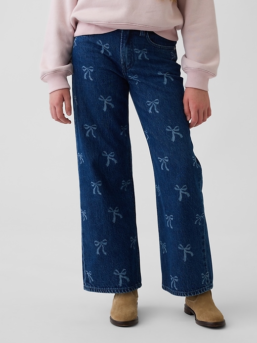 Image number 2 showing, Kids Low Rise Stride Wide-Leg Jeans