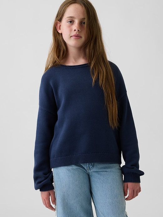 Image number 1 showing, Kids Oversized Rollneck Sweater