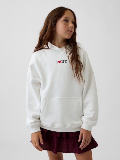 Kids VintageSoft Oversized I Heart NY Hoodie