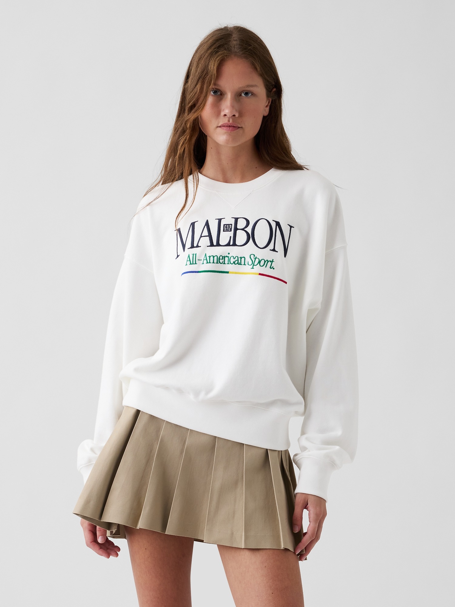 Мужские худи Gap × Malbon Heavyweight Logo Sweatshirt — фото 4