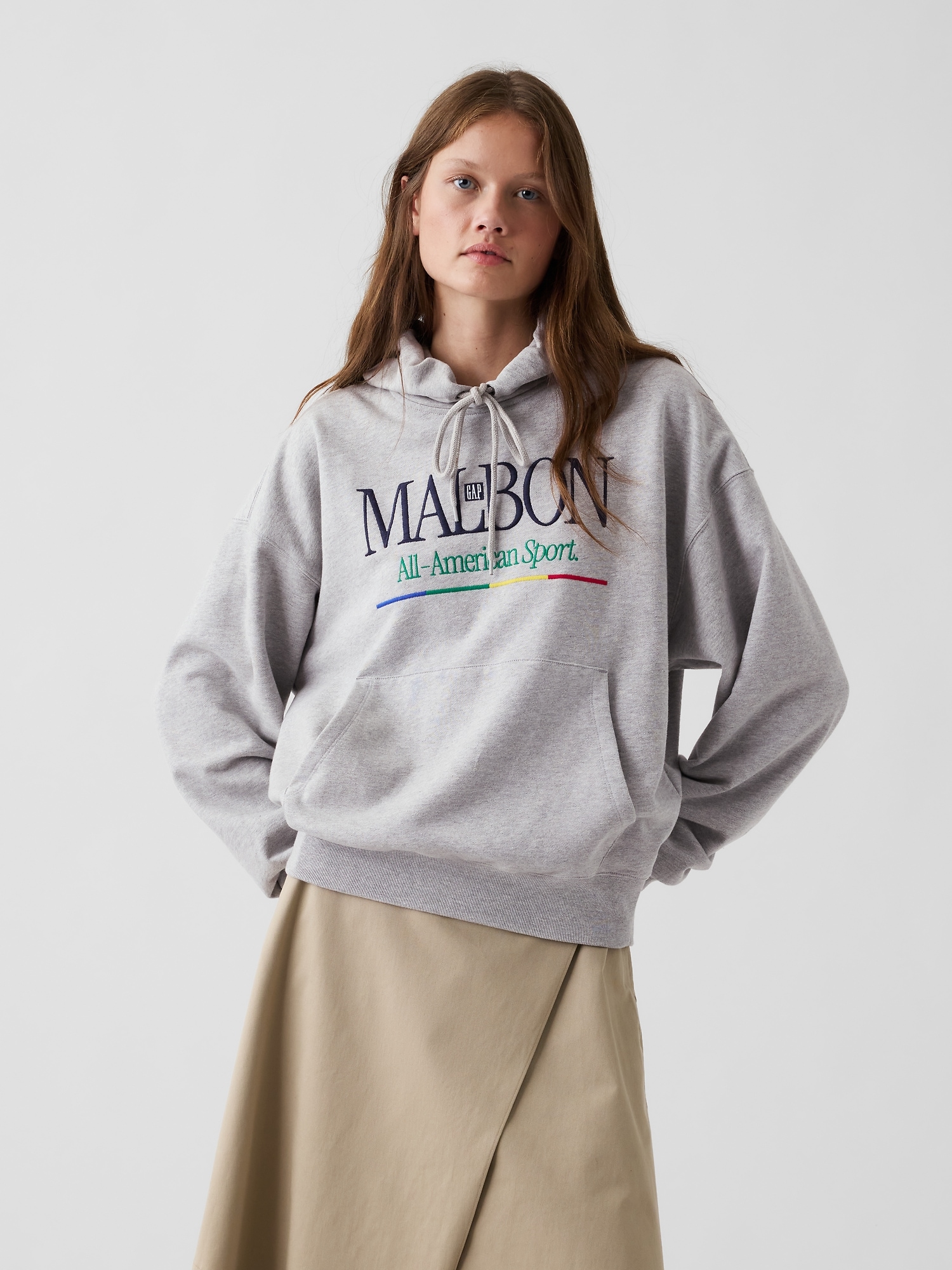 Мужские худи Gap × Malbon Heavyweight Logo — фото 3
