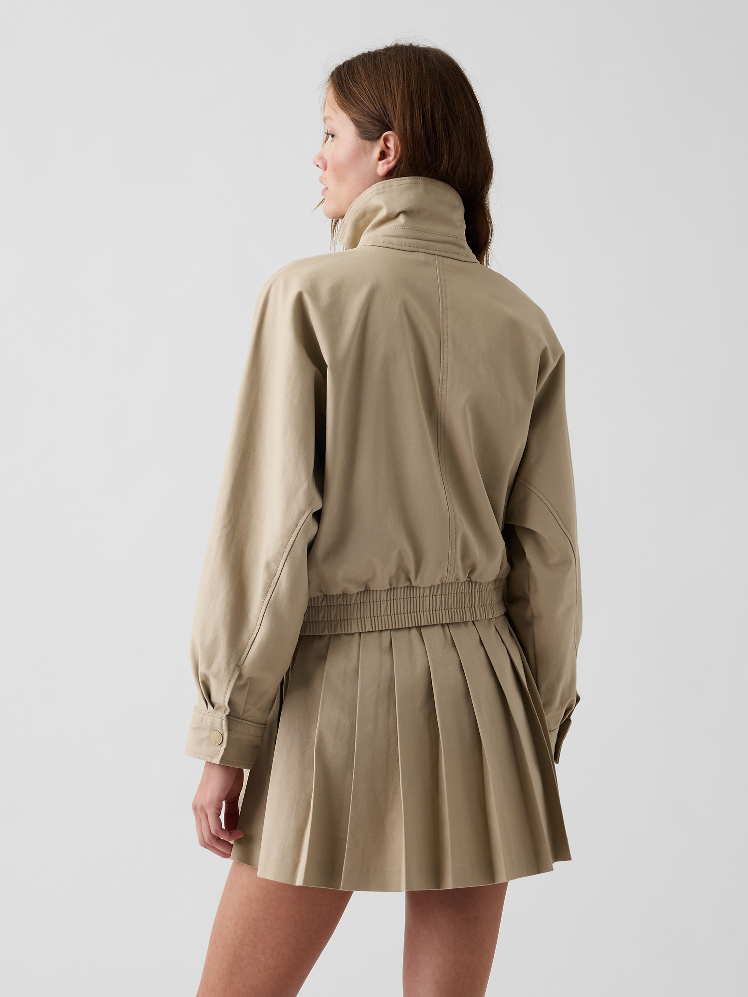 Женская куртка Gap × Malbon Twill Bomber, цвет: Хаки — фото 3