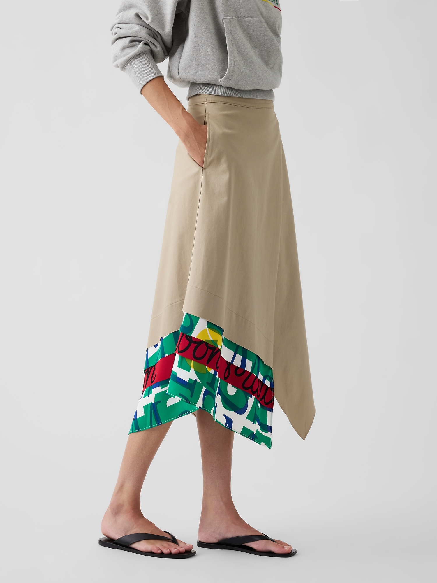 Женские юбки Gap × Malbon Twill Handkerchief Maxi Skirt — фото 3