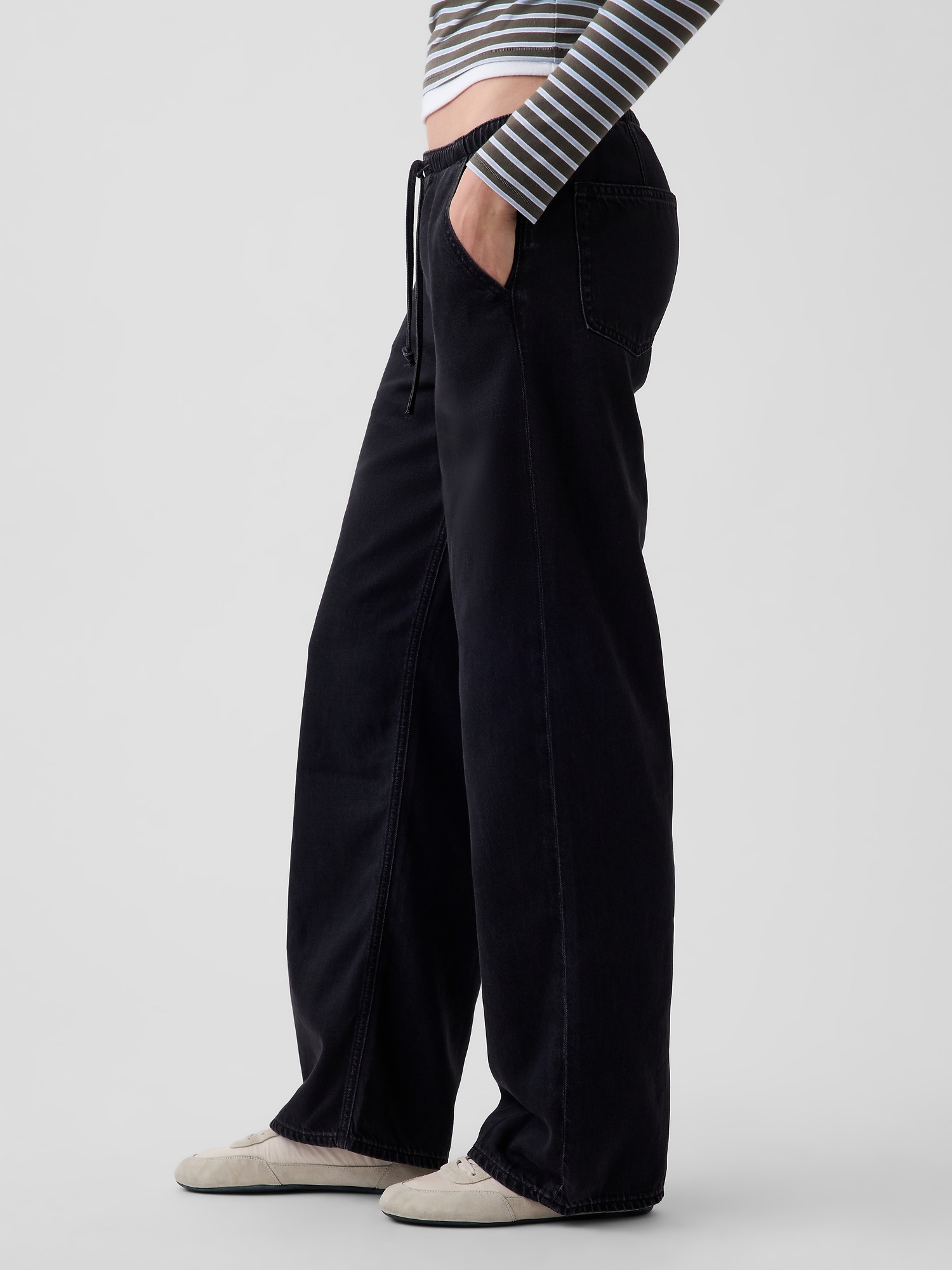 Женские джинсы Gap Low Rise UltraSoft Easy '90s Loose Stripe Jeans — фото 3
