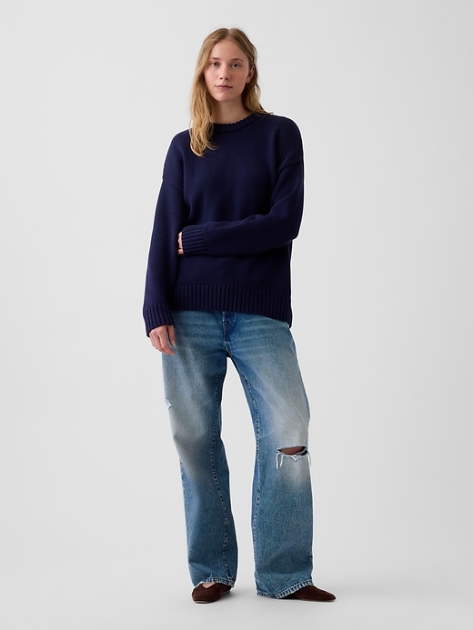 Image number 2 showing, 100% Cotton Oversized Sweater