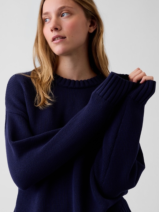 Image number 4 showing, 100% Cotton Oversized Sweater