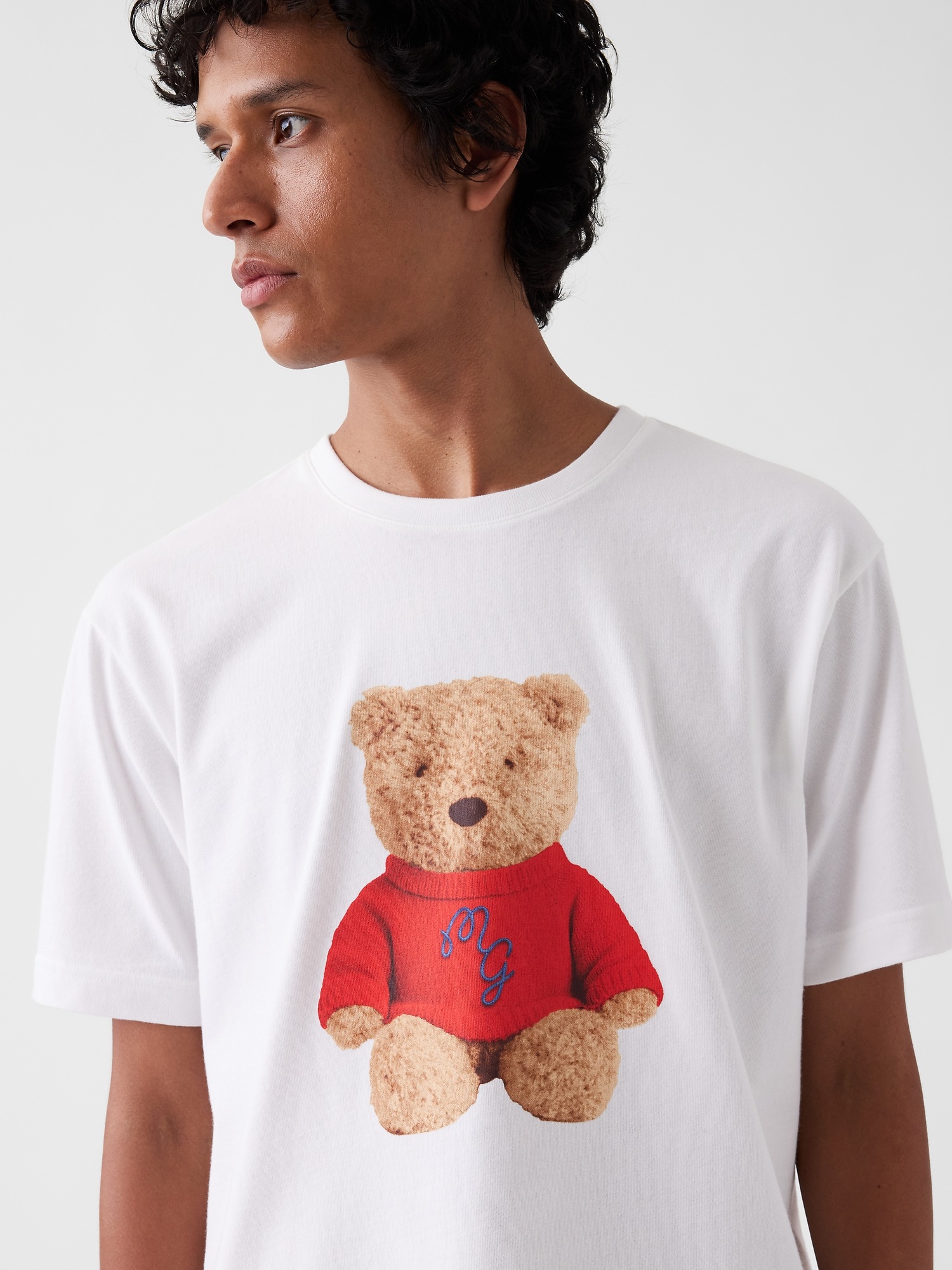 Мужские футболки Gap × Malbon Organic Cotton Brannan Bear T-Shirt — фото 4