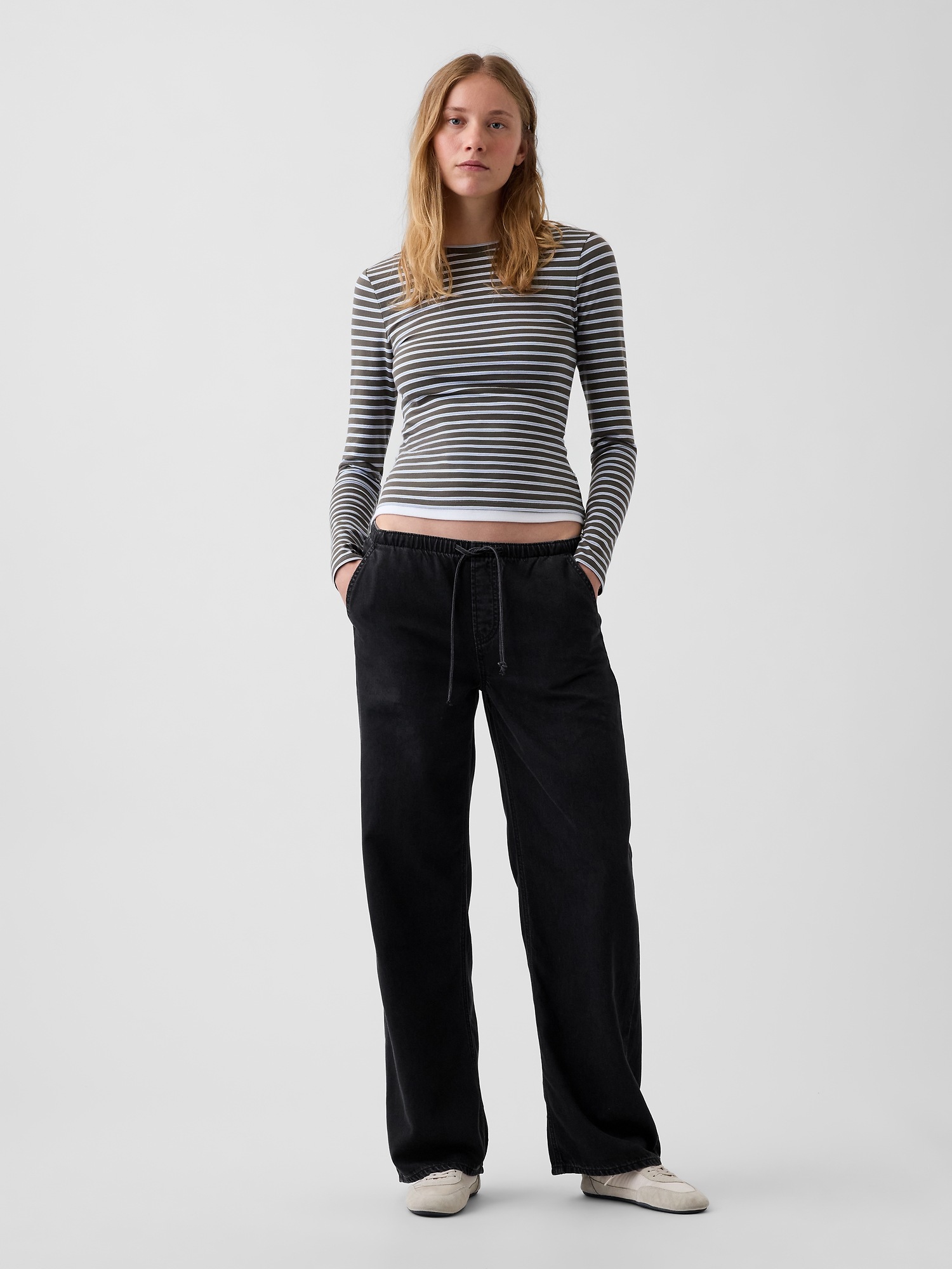 Женские джинсы Gap Low Rise UltraSoft Easy '90s Loose Stripe Jeans