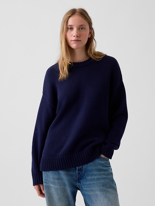 Image number 1 showing, 100% Cotton Oversized Sweater