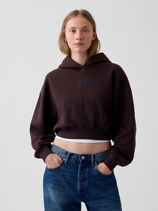 Image number 1 showing, VintageSoft Crop Logo Hoodie