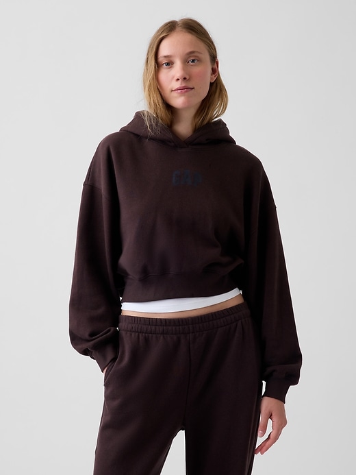 Image number 5 showing, VintageSoft Crop Logo Hoodie