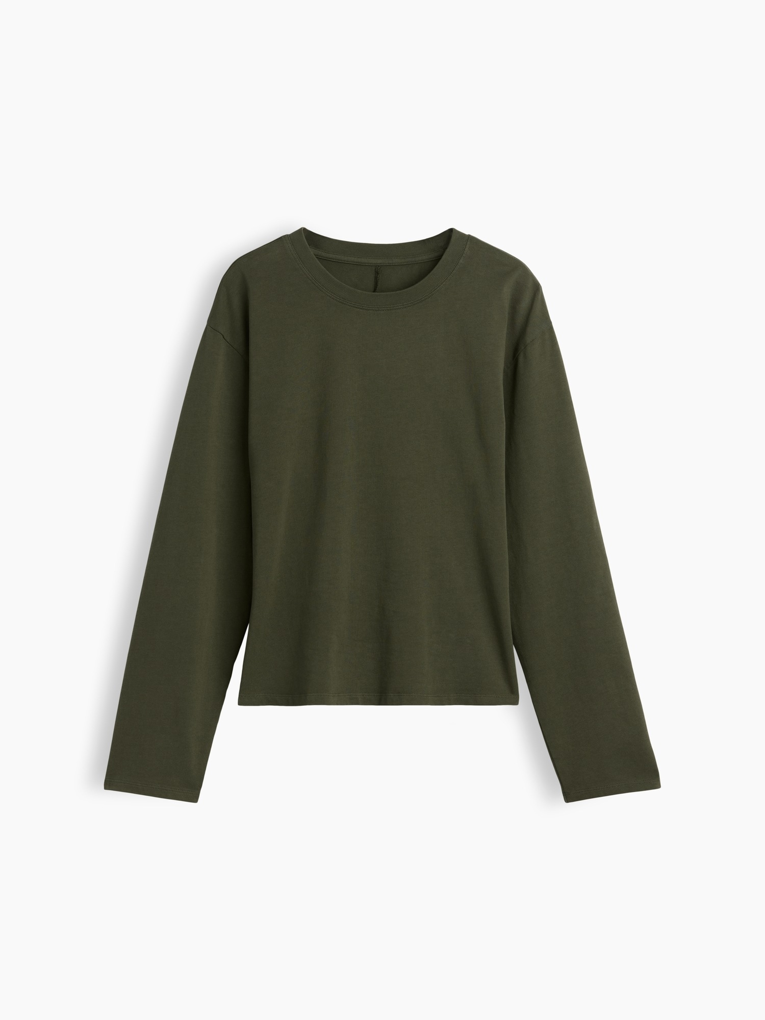 Женская футболка Gap Knit Fitted-Waist, цвет: Зелёный — фото 5