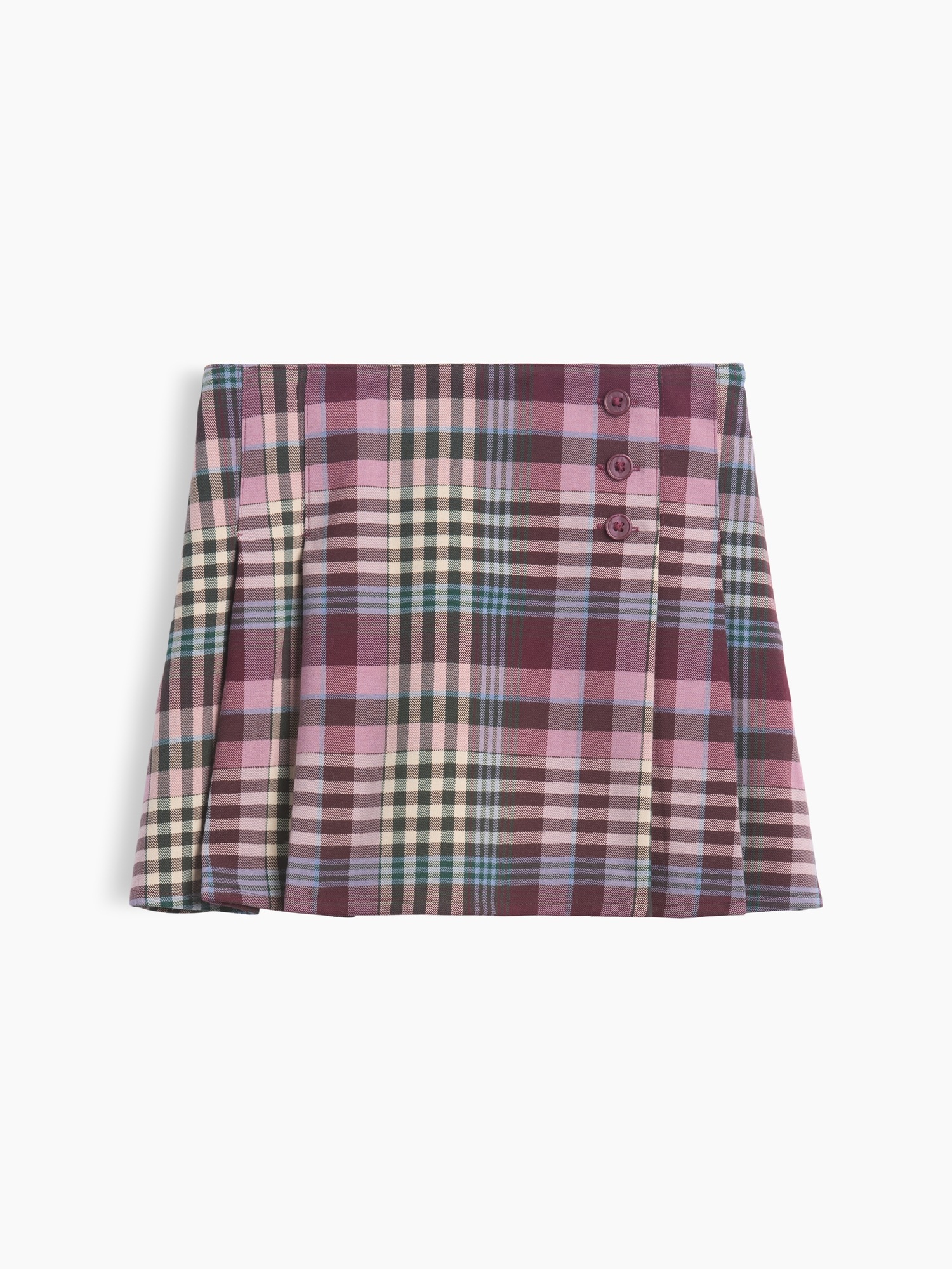 Детская юбка-шорты Gap Plaid Pleated Skort, цвет: Разноцветный клетчатый — фото 2