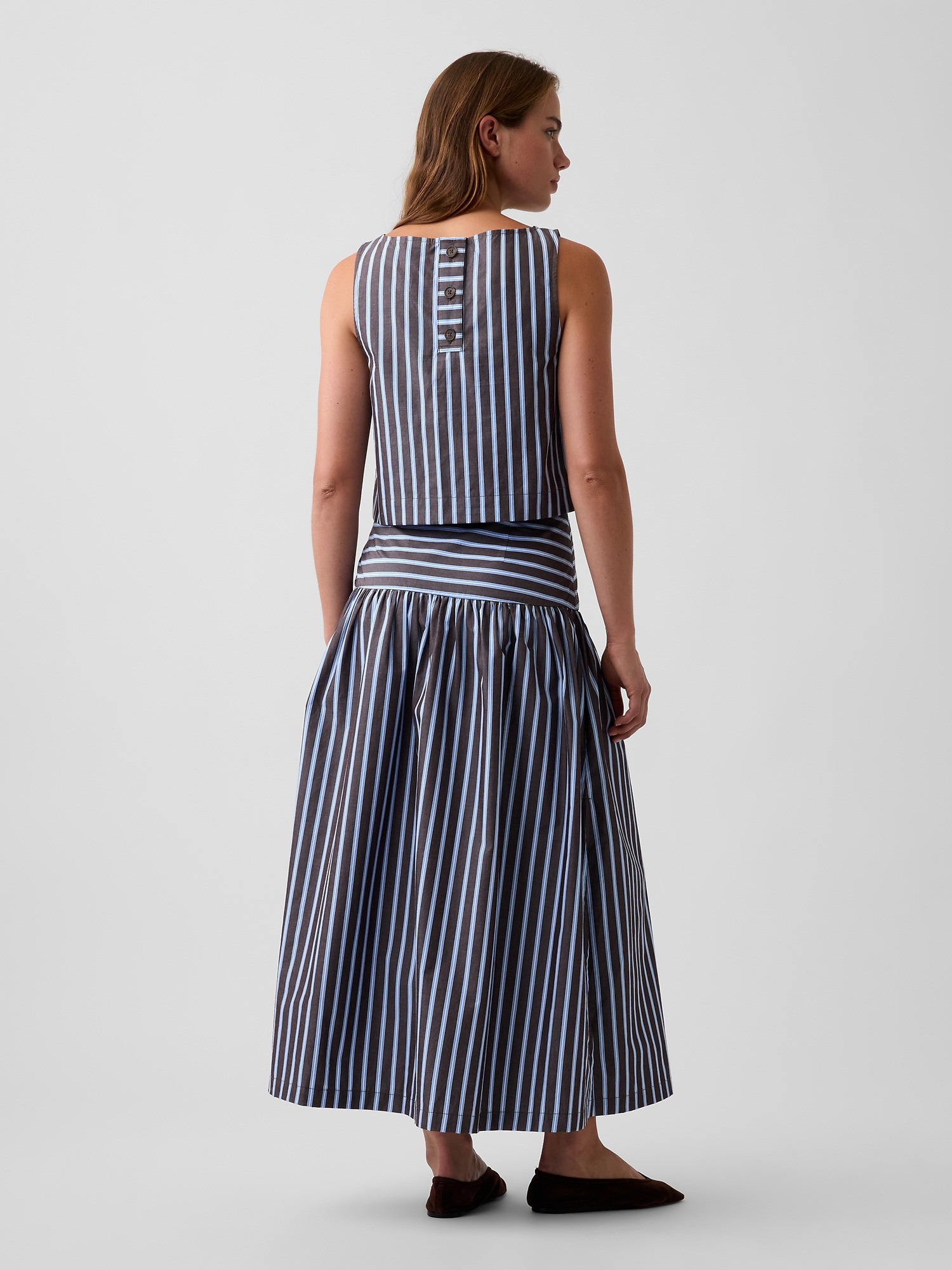 Женские юбки Gap Poplin Drop-Waist Maxi Skirt — фото 2