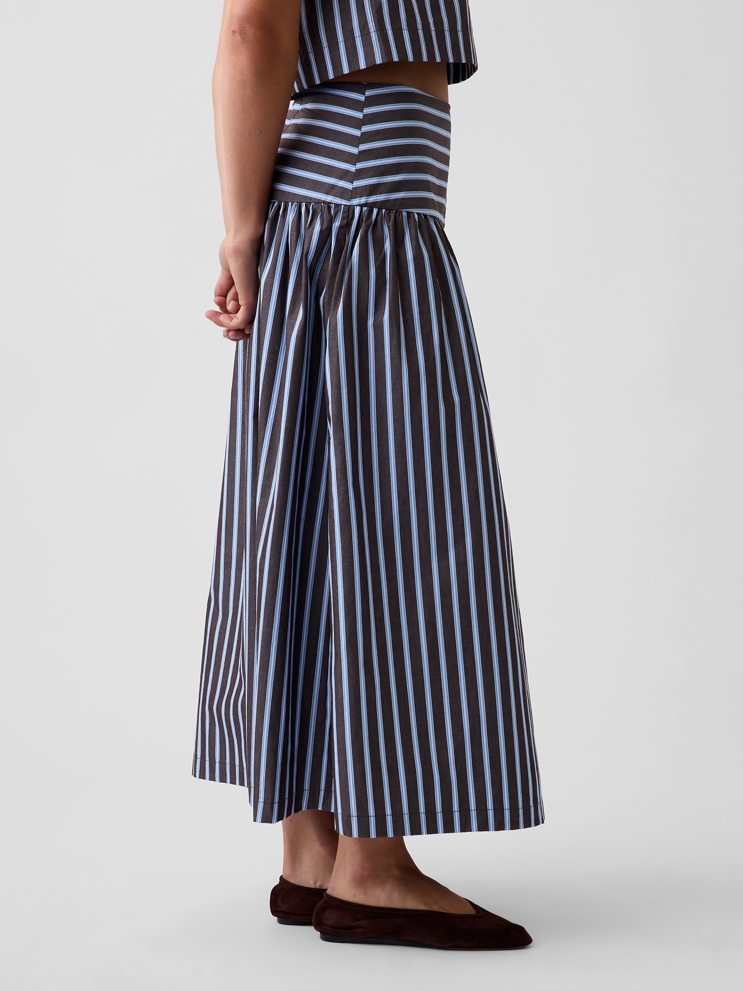 Женские юбки Gap Poplin Drop-Waist Maxi Skirt — фото 3