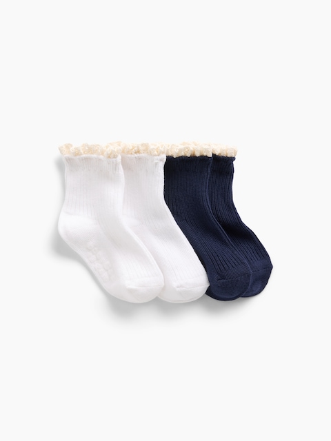 Baby & Toddler Ruffle Rib Socks (2-Pack)