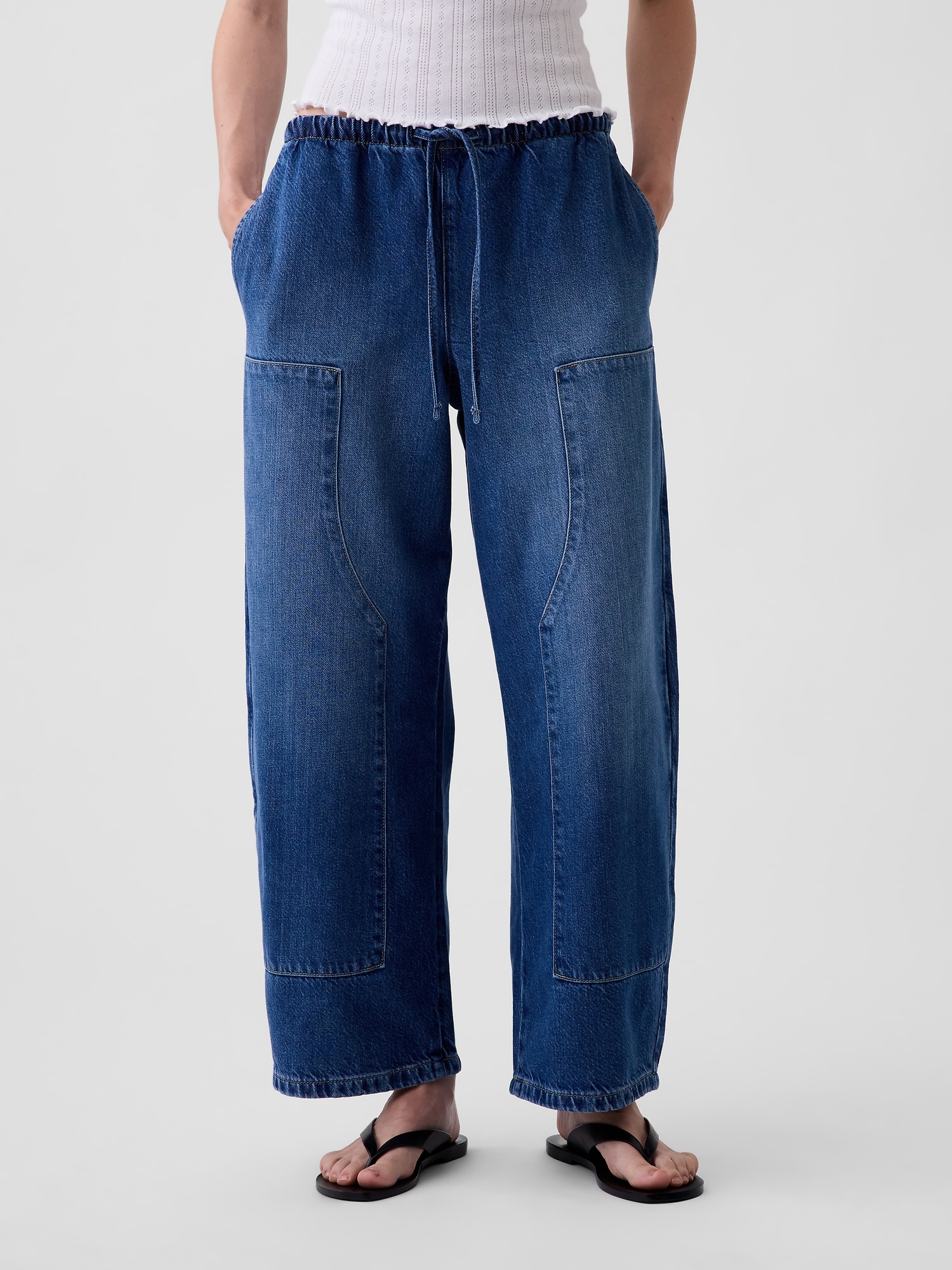 Женские джинсы Gap High Rise UltraSoft Easy Barrel Jeans — фото 2