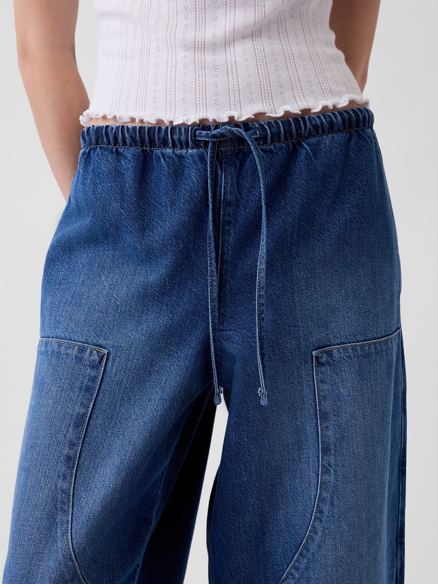 Женские джинсы Gap High Rise UltraSoft Easy Barrel Jeans — фото 4