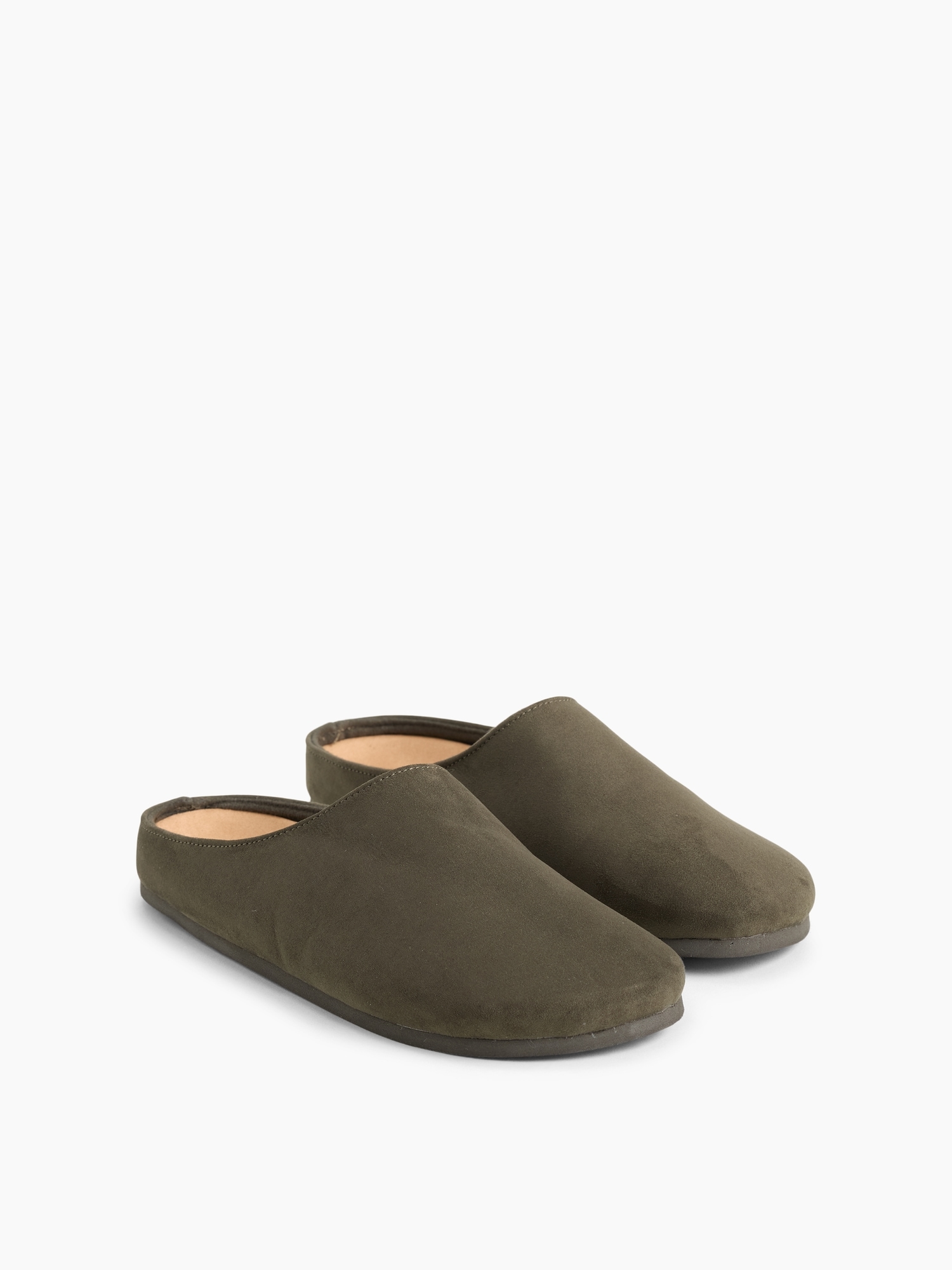 Женские сабо Gap Vegan Suede, цвет: Зелёный — фото 2