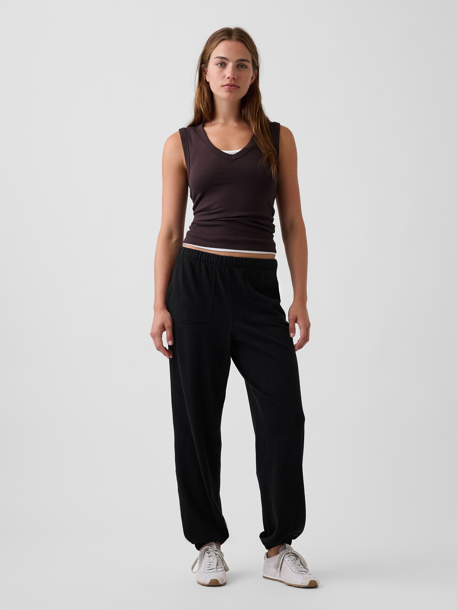 Gap Knit Relaxed Joggers In Black