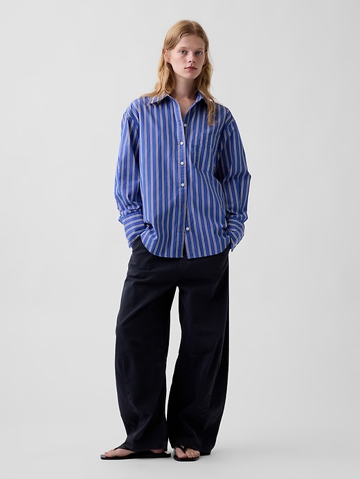 Organic Cotton Poplin Big Shirt | Gap