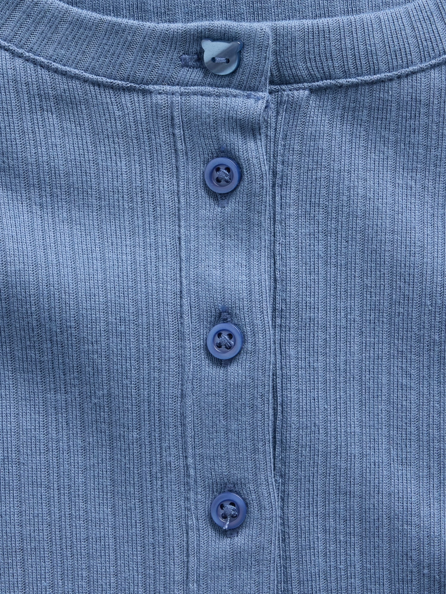 Детская футболка Gap Variegated Rib Henley, цвет: Синий — фото 4