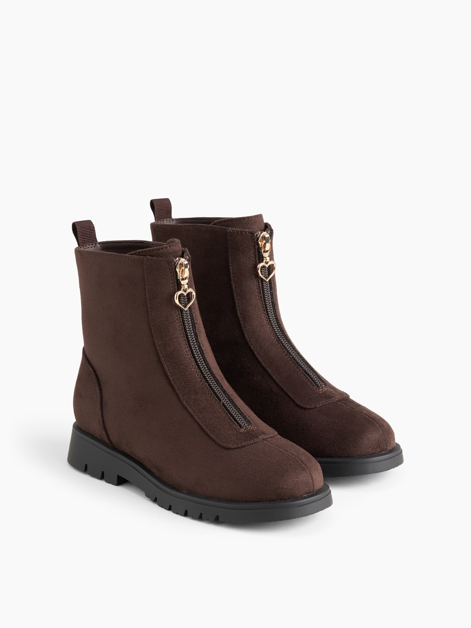 Детские ботинки Gap Vegan Suede Zip, цвет: Коричневый — фото 2