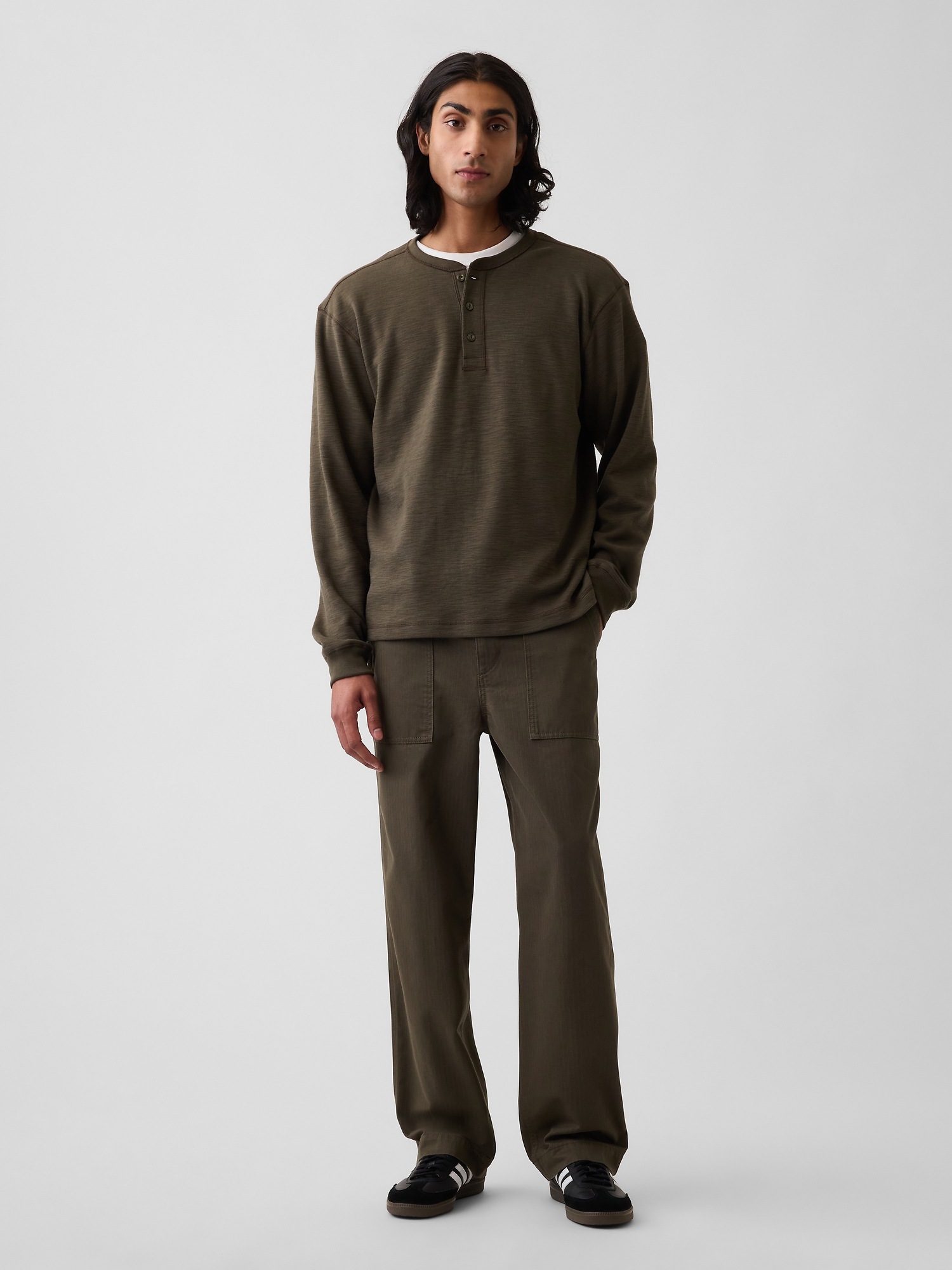Мужские брюки Gap Herringbone '90s Loose Pants — фото 3