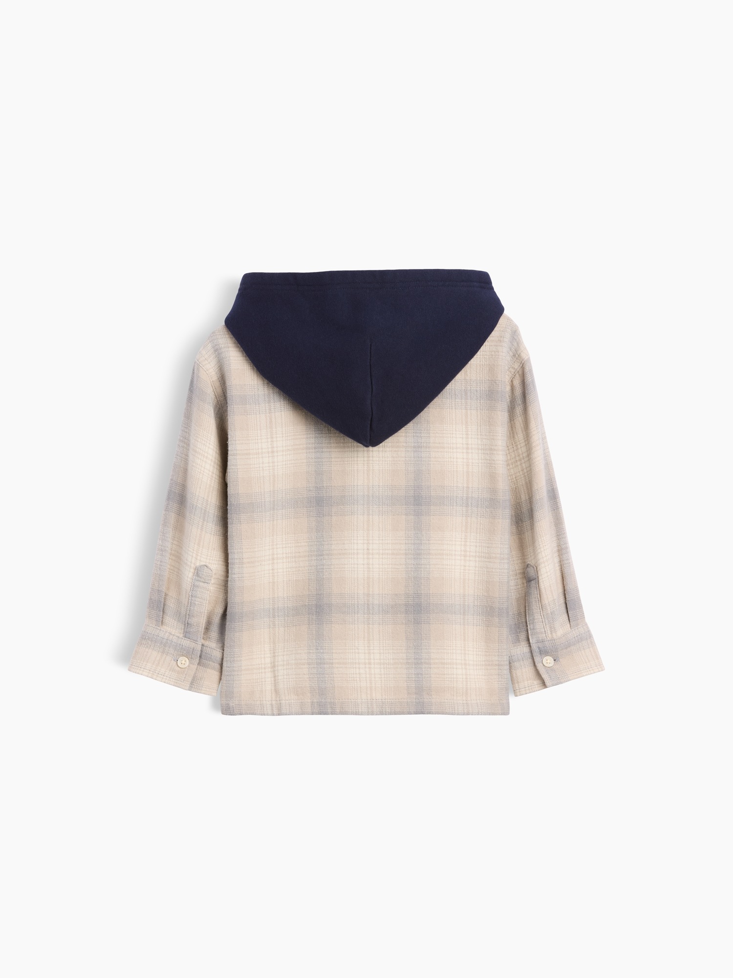 Рубашка Gap Hooded Flannel Shirt для малышей, цвет: Серый — фото 3