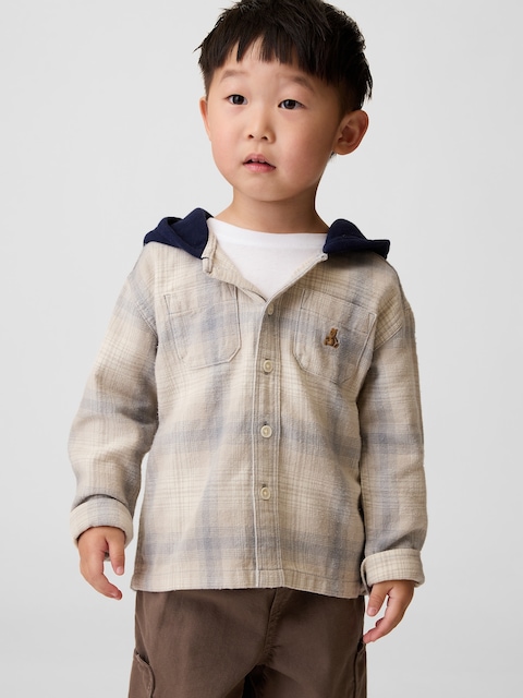 Baby & Toddler Hooded Flannel Shirt