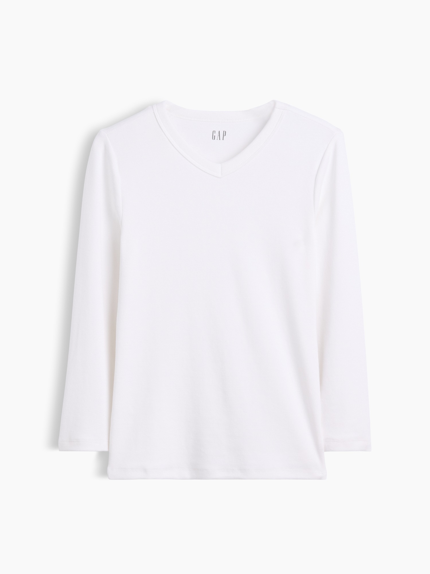 Женская футболка Gap Modern High V-Neck, цвет: Белый — фото 5