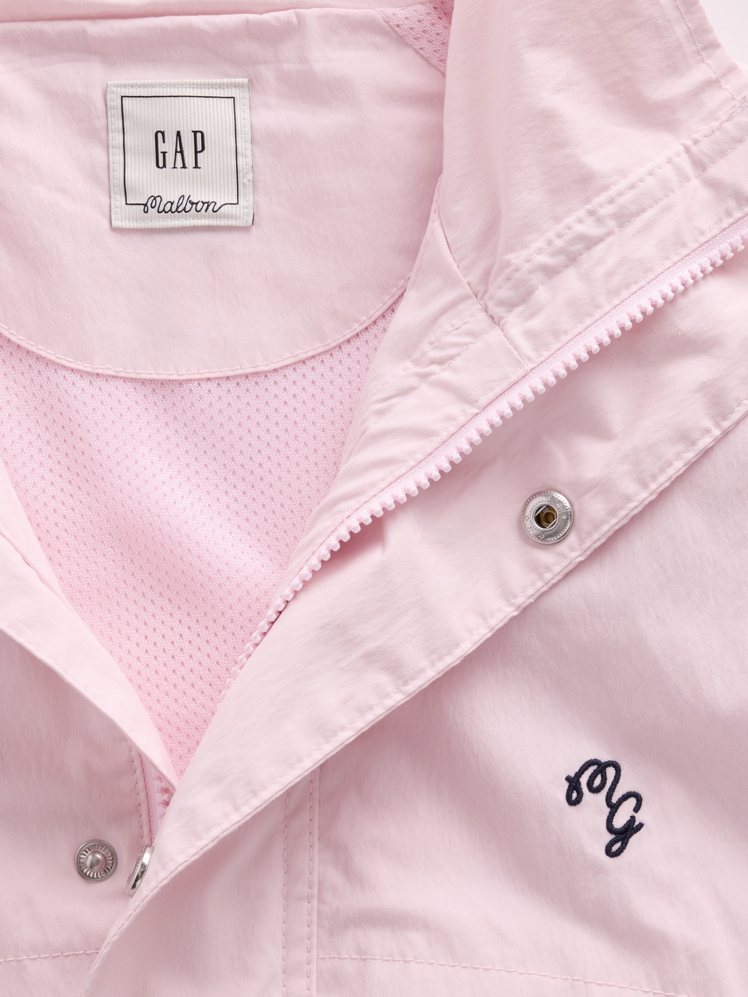 Куртка Gap × Malbon Textured Poplin Anorak, цвет: Светлый пионовый — фото 5