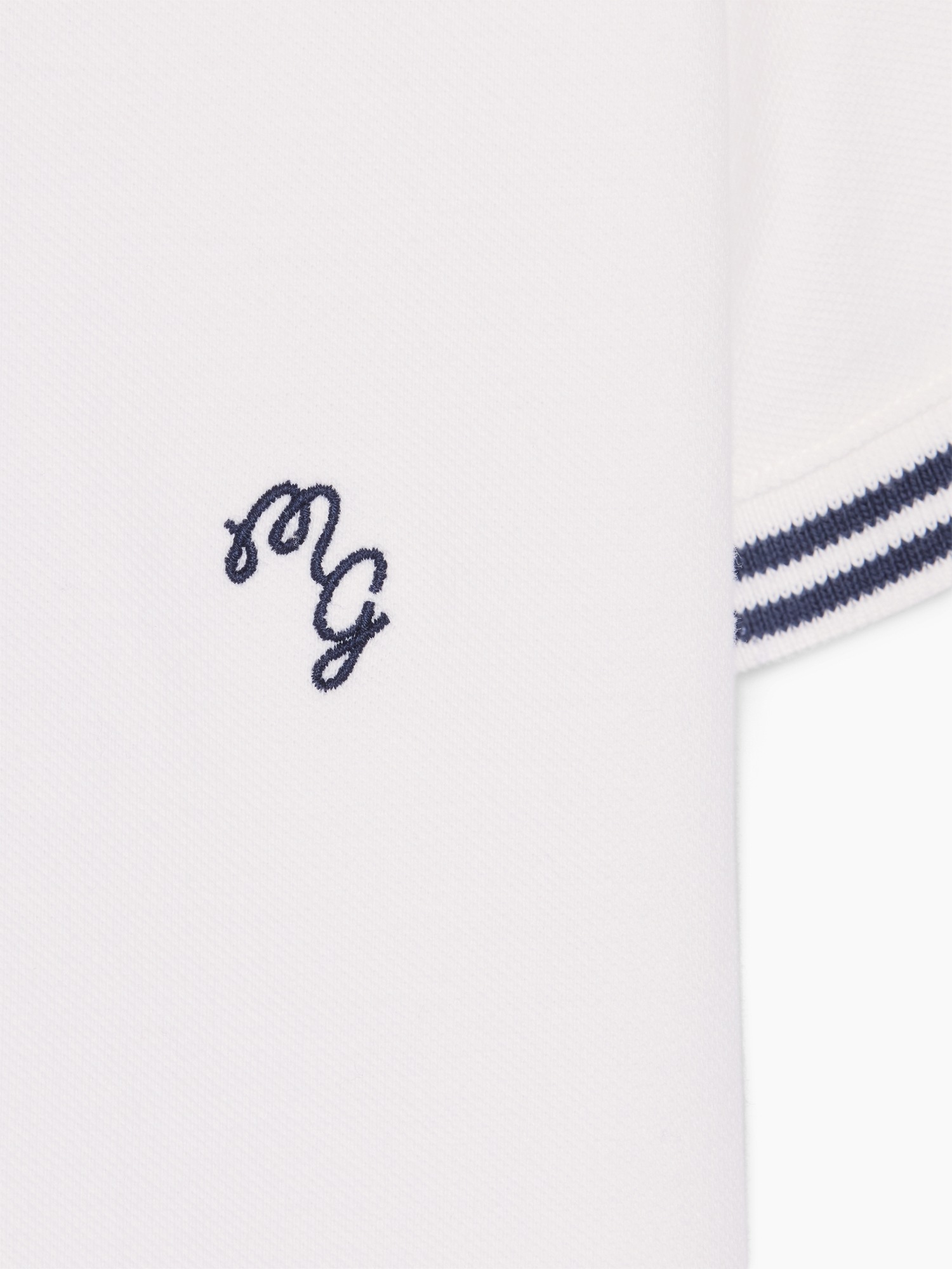Женское поло Gap × Malbon Relaxed Polo Shirt, цвет: Молочный белый — фото 6